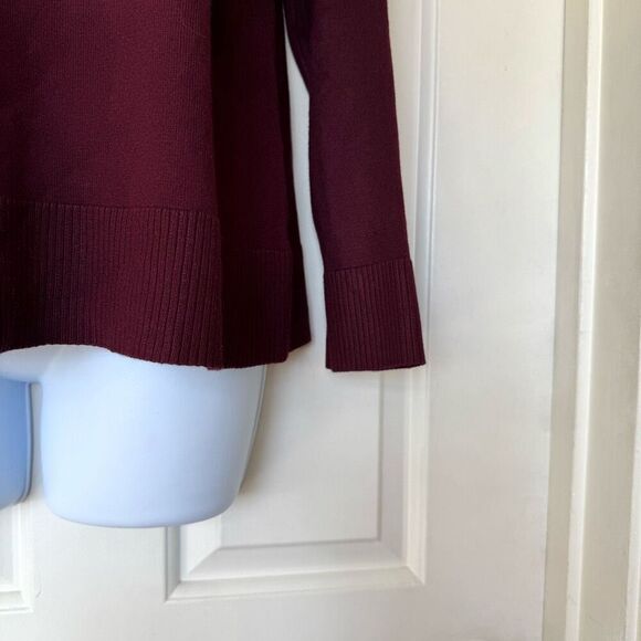 NWT Cable & Gauge Burgundy Off The Shoulder Strappy Sweater - Picture 4 of 16